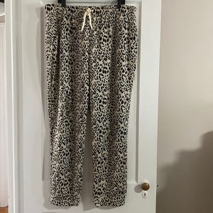 Leopard Print Distressed Joggers